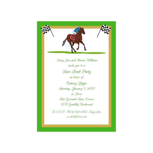 HORSE RACING CUSTOM INVITATION