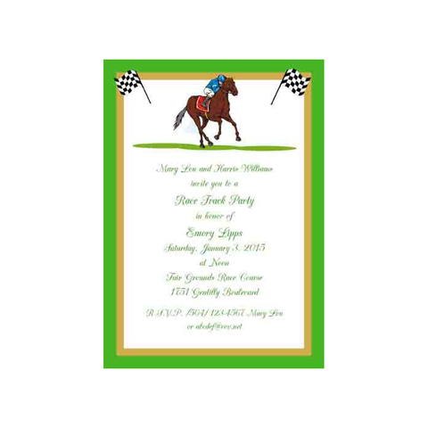 HORSE RACING CUSTOM INVITATION