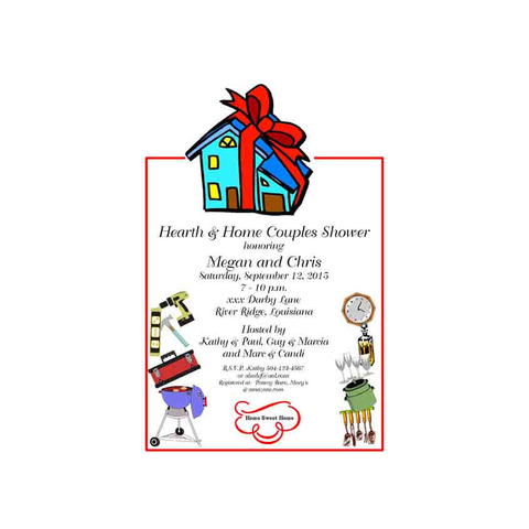 HOUSE WITH BOW CUSTOM INVITATION