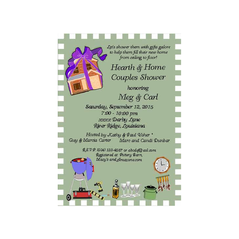 HOUSE WRAPPED IN BOW CUSTOM INVITATION