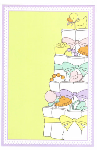 DIAPER CAKE - BLANK INVITATION