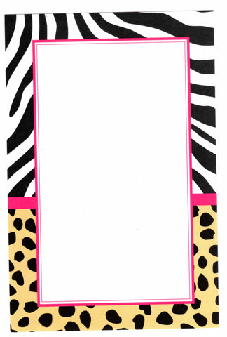 LEOPARD AND ZEBRA PATTERN "WILD MIX" - BLANK INVITATION