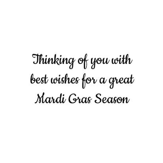 ICONIC CIRCLED FDL  - MARDI GRAS GREETING CARD