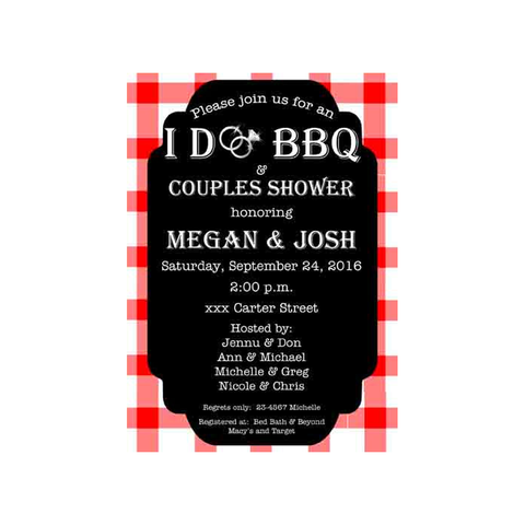 I DO BBQ CUSTOM INVITATION