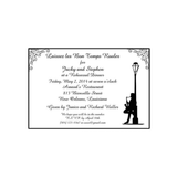 JAZZ MAN AND LAMPPOST CUSTOM INVITATION