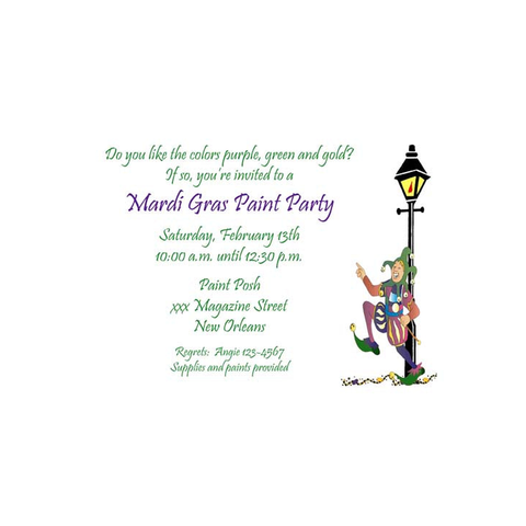 JESTER AND LAMPPOST CUSTOM INVITATION