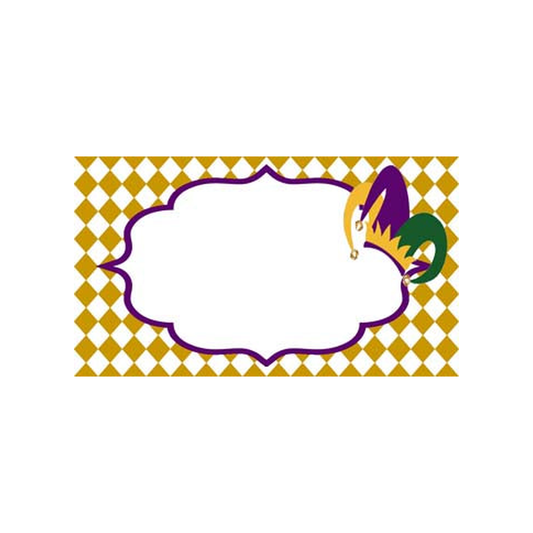 JESTER HAT AND HARLEQUIN PERSONALIZED GIFT OR CALLING CARDS