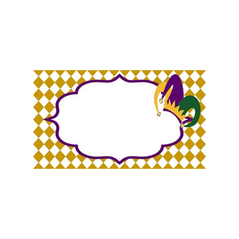 JESTER HAT AND HARLEQUIN PERSONALIZED GIFT OR CALLING CARDS