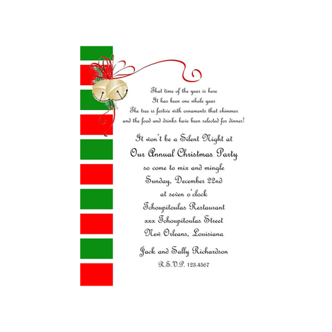JINGLE BELLS CUSTOM INVITATION