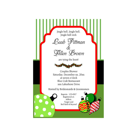 JINGLE BELL ROCK CUSTOM INVITATION