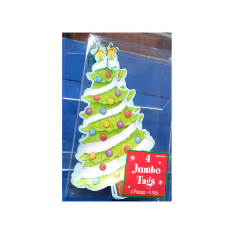 JUMBO CHRISTMAS TREE GIFT TAG