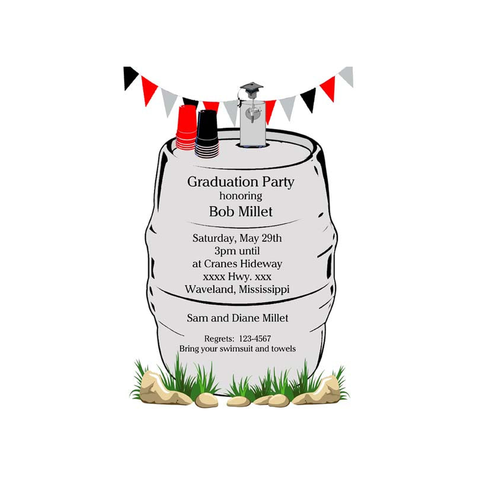 KEG GRADUATION CUSTOM INVITATION