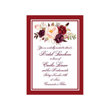 KISSING FLOWERS CUSTOM INVITATION