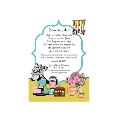 KITCHEN SHOWER CUSTOM INVITATION