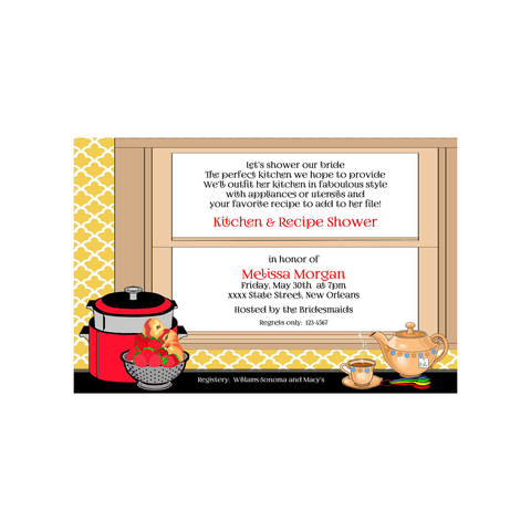 KITCHEN WINDOW CUSTOM INVITATION
