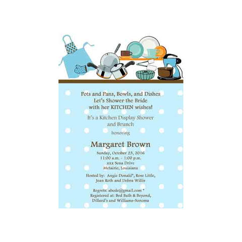 KITCHEN WISHES CUSTOM INVITATION