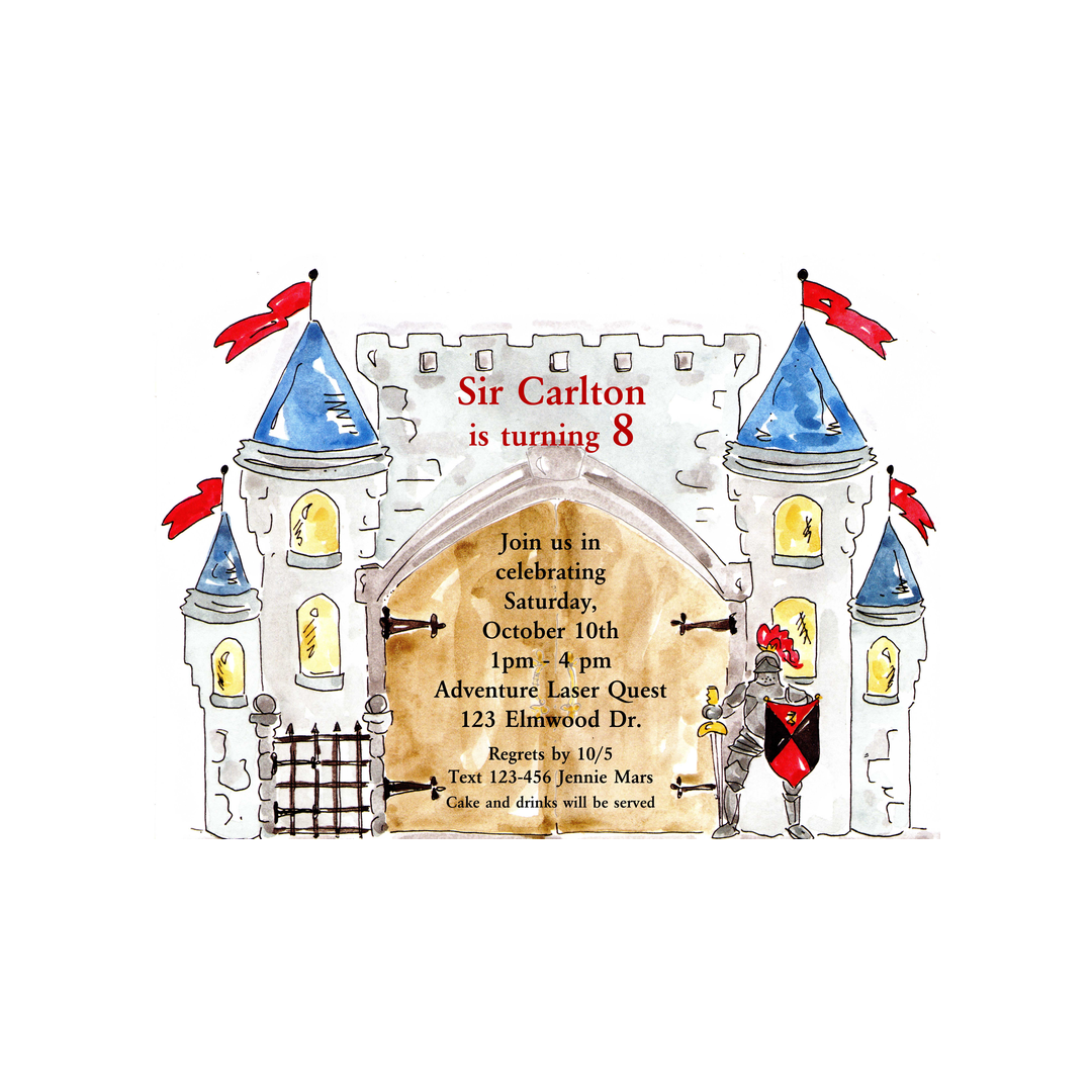 KNIGHT'S CASTLE - BLANK STOCK INVITATION