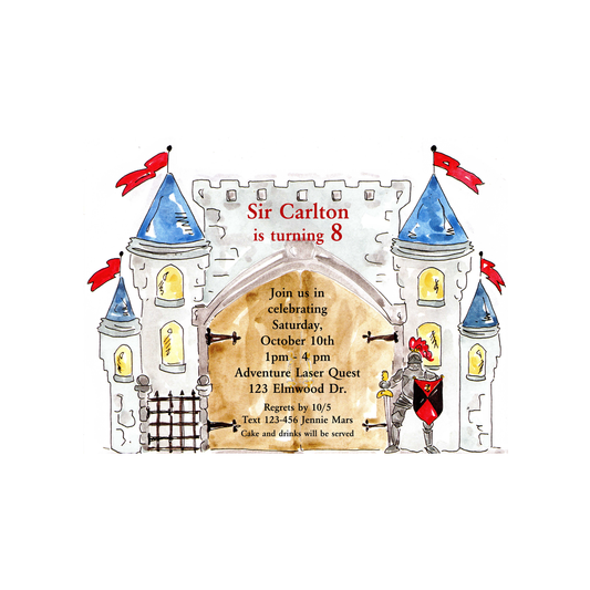 KNIGHT'S CASTLE - BLANK STOCK INVITATION