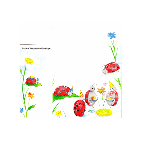 LADYBUG PARTY - BLANK STOCK INVITATION
