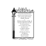 LAMPPOST AND WROUGHT IRON CUSTOM INVITATION