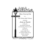 LAMPPOST AND WROUGHT IRON CUSTOM INVITATION