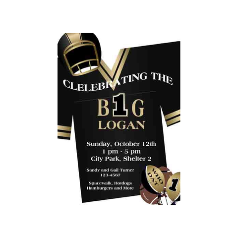 LARGE JERSEY CUSTOM INVITATION