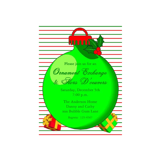 LARGE ORNAMENT AND GIFTS CUSTOM INVITATION