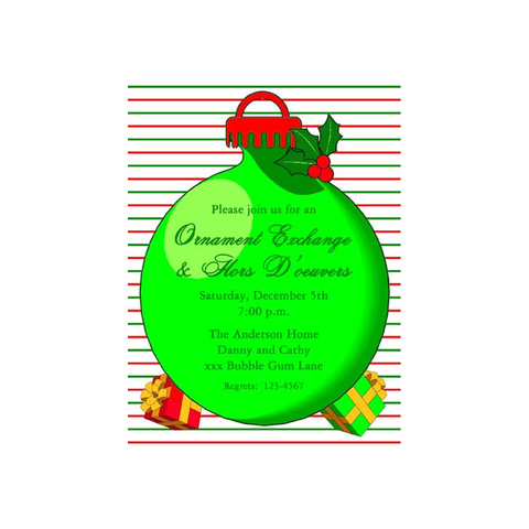 LARGE ORNAMENT AND GIFTS CUSTOM INVITATION