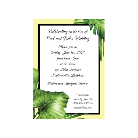 LARGE PALMS CUSTOM INVITATION
