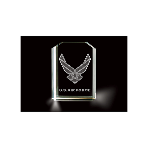 LASER ETCHED CRYSTAL AIR FORCE II KEEPSAKE