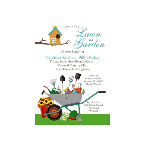 LAWN AND GARDEN CUSTOM INVITATION