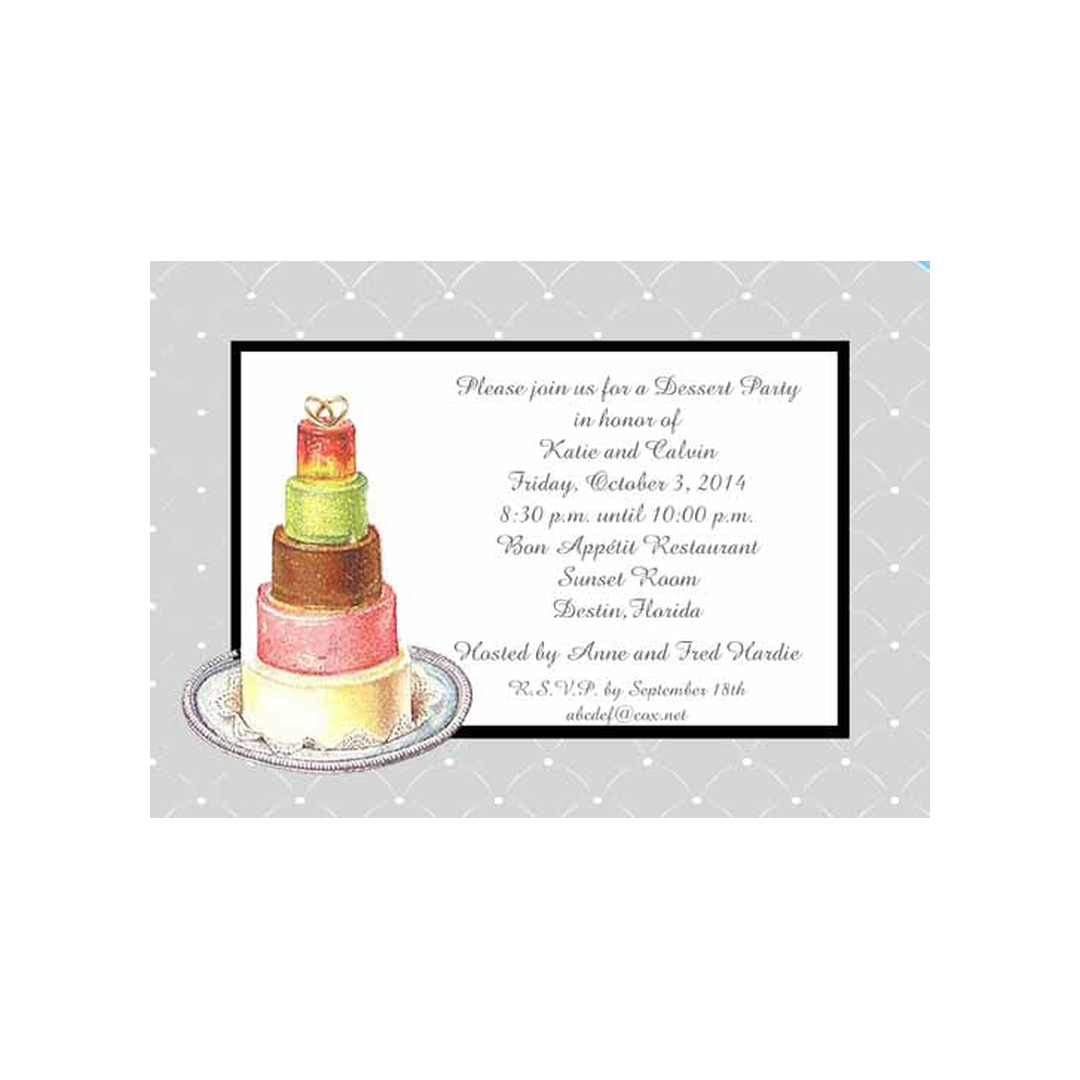LAYERED CAKE CUSTOM INVITATION