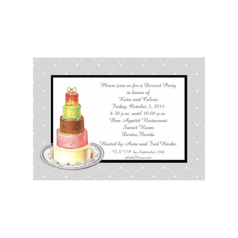 LAYERED CAKE CUSTOM INVITATION