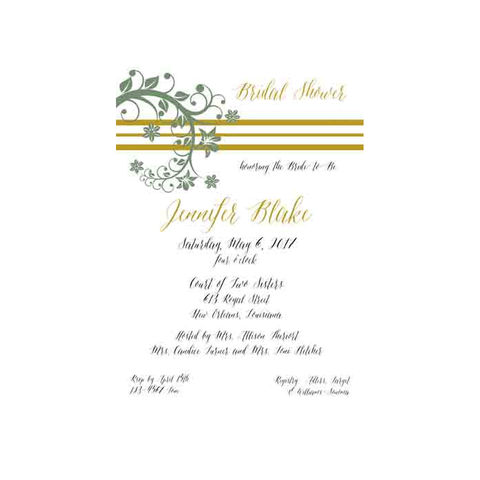 LEAFY BRANCH CUSTOM INVITATION