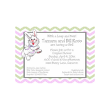 LEAPING BUNNY CUSTOM INVITATION