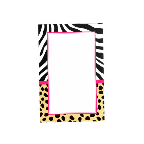 LEOPARD AND ZEBRA PATTERN "WILD MIX" - BLANK INVITATION