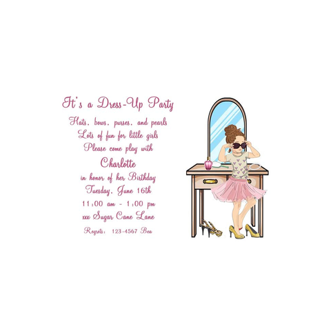 LET'S PLAY DRESS UP CUSTOM INVITATION