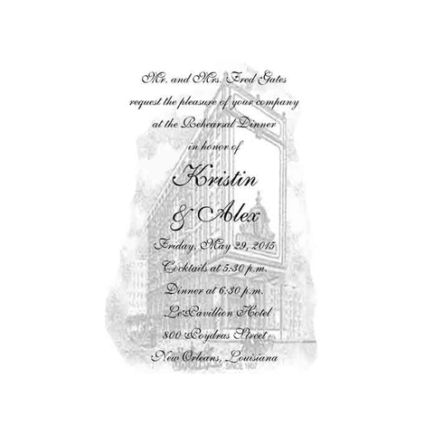 LE PAVILLION HOTEL CUSTOM INVITATION