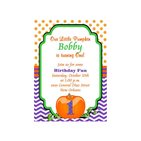 LIL PUMPKIN CUSTOM INVITATION