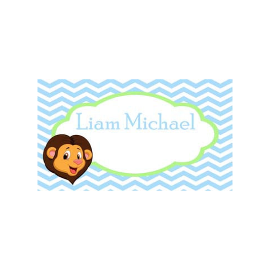 LION HEAD CHEVRON BACKGROUND PERSONALIZED GIFT OR CALLING CARDS