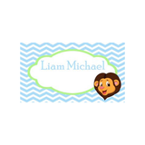 LION HEAD CHEVRON BACKGROUND PERSONALIZED GIFT OR CALLING CARDS