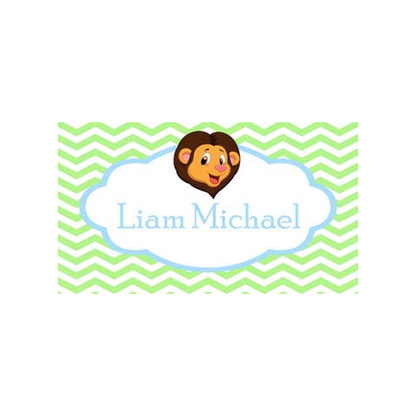 LION HEAD CHEVRON BACKGROUND PERSONALIZED GIFT OR CALLING CARDS