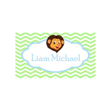 LION HEAD CHEVRON BACKGROUND PERSONALIZED GIFT OR CALLING CARDS