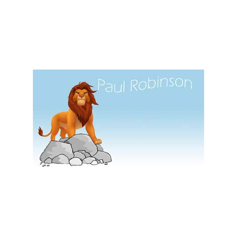 LION ON ROCKS PERSONALIZED GIFT OR CALLING CARDS