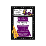 LOCKER CHEERLEADER OUTFIT CUSTOM INVITATION