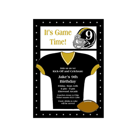 LOCKER FOOTBALL JERSERY CUSTOM INVITATION