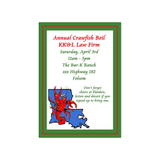 LOUISIANA PELICAN OR CRAWFISH CUSTOM INVITATION