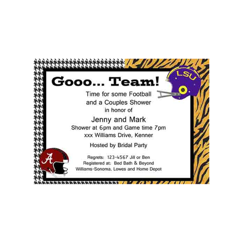 LSU VS ALABAMA CUSTOM INVITATION