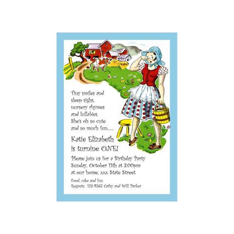 LULLABY GIRL CUSTOM INVITATION