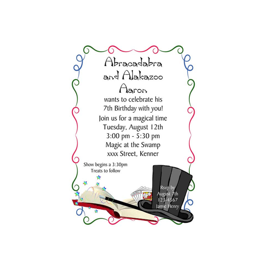 MAGIC TIME CUSTOM INVITATION